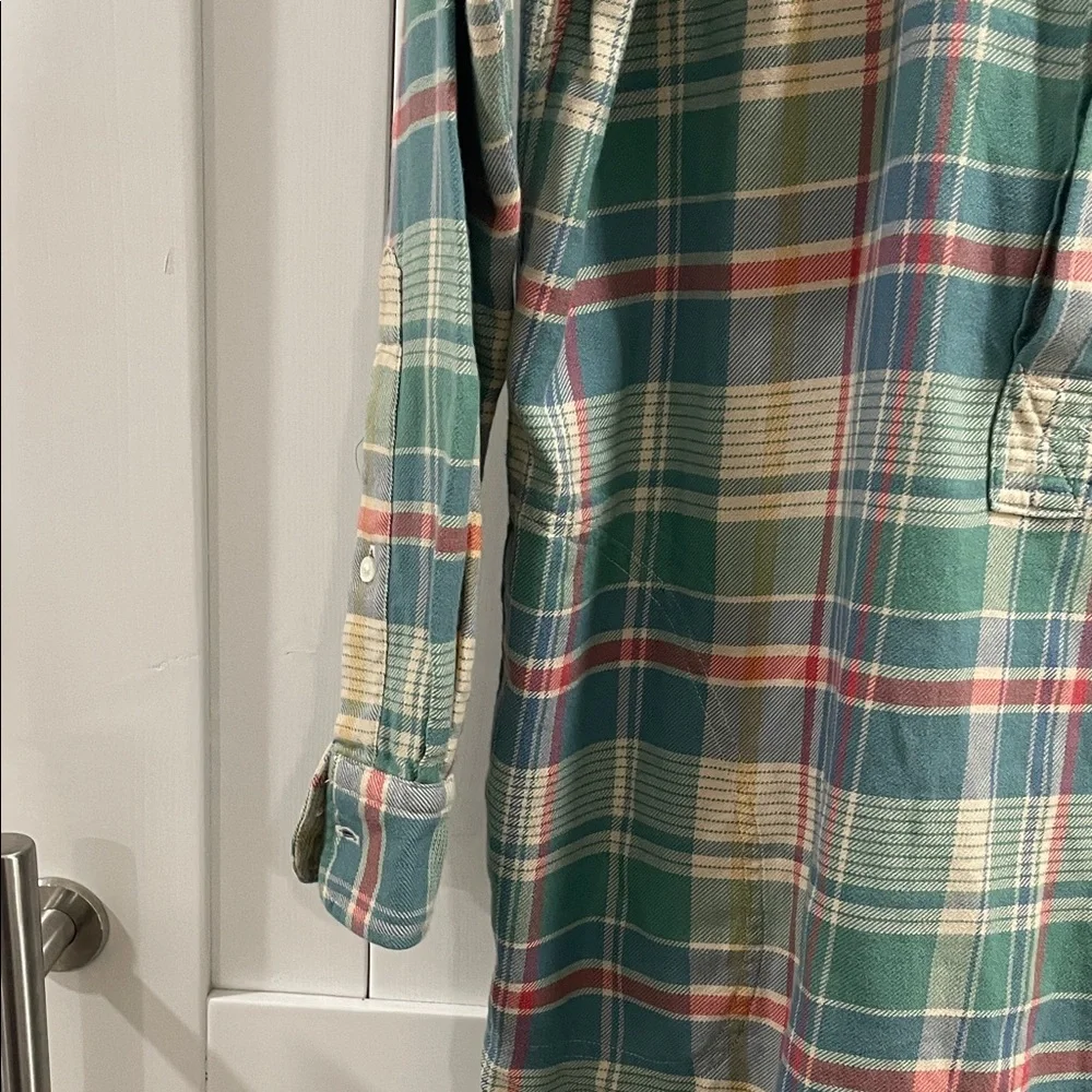 Polo by Ralph Lauren Plaid Shirt Dress - Green and Pink - Picture 7 of 13